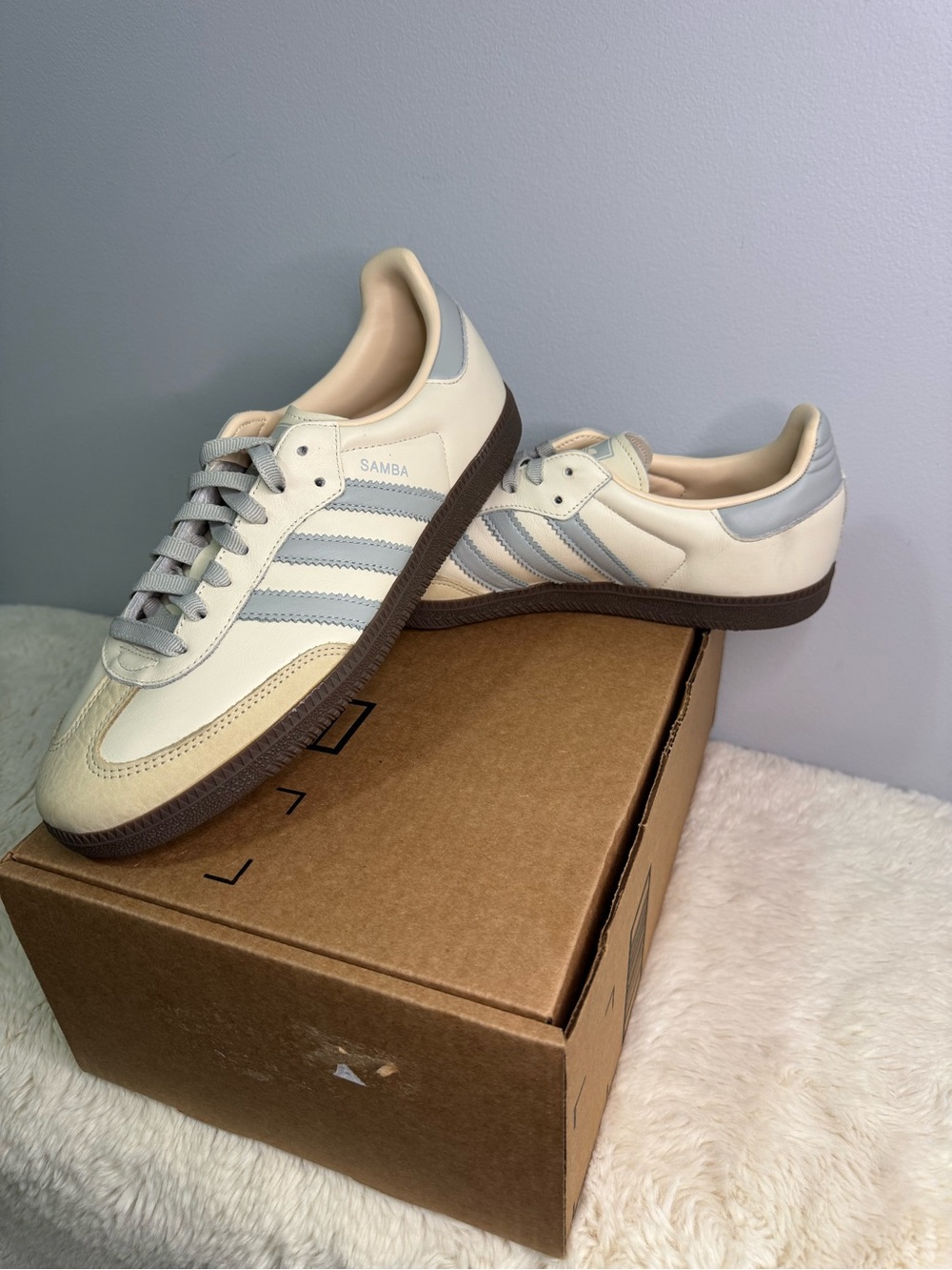 Adidas Samba OG Women’s Cream and Grey Casual Sneakers